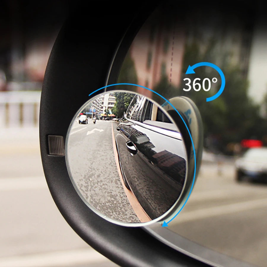 2pcs 360° Adjustable Car Blind Spot Mirrors – HD Convex Rear View Mirror for SUV & Parking