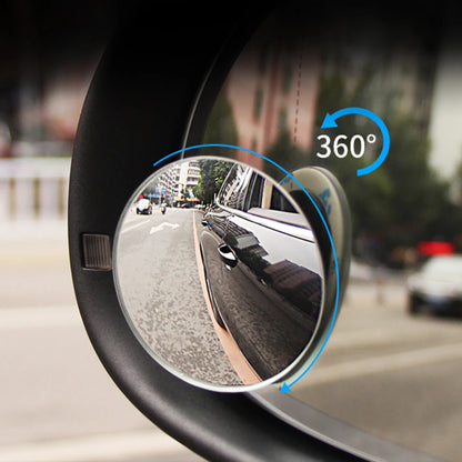 2pcs 360° Adjustable Car Blind Spot Mirrors – HD Convex Rear View Mirror for SUV & Parking