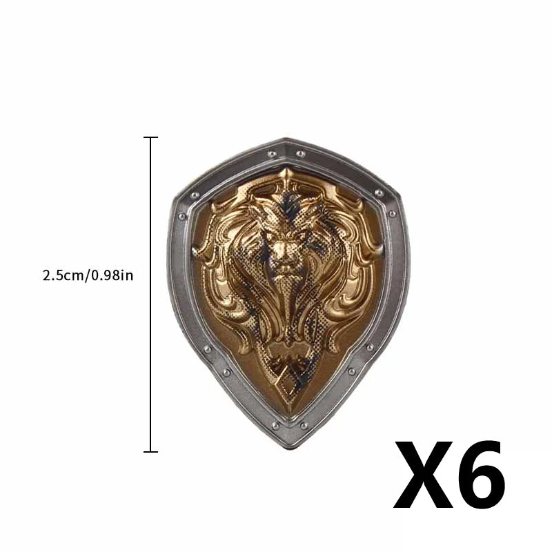 Medieval Figure Weapons Building Blocks Kit – King Sword, Lion Shield, Trident & Double-Edged Axe Battle Toy