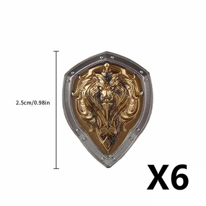 Medieval Figure Weapons Building Blocks Kit – King Sword, Lion Shield, Trident & Double-Edged Axe Battle Toy