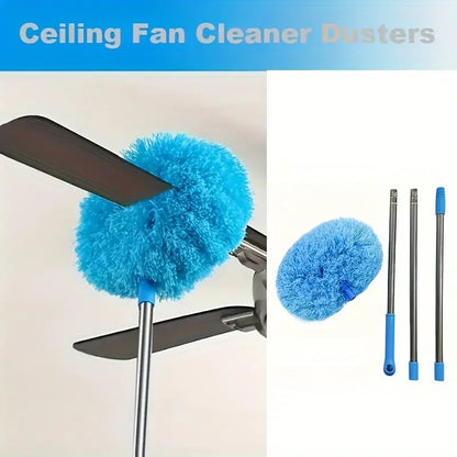 Ceiling Fan Cleaner Duster with Extension Pole – Removable Dust Brush for Ceiling & Fan Cleaning Tool