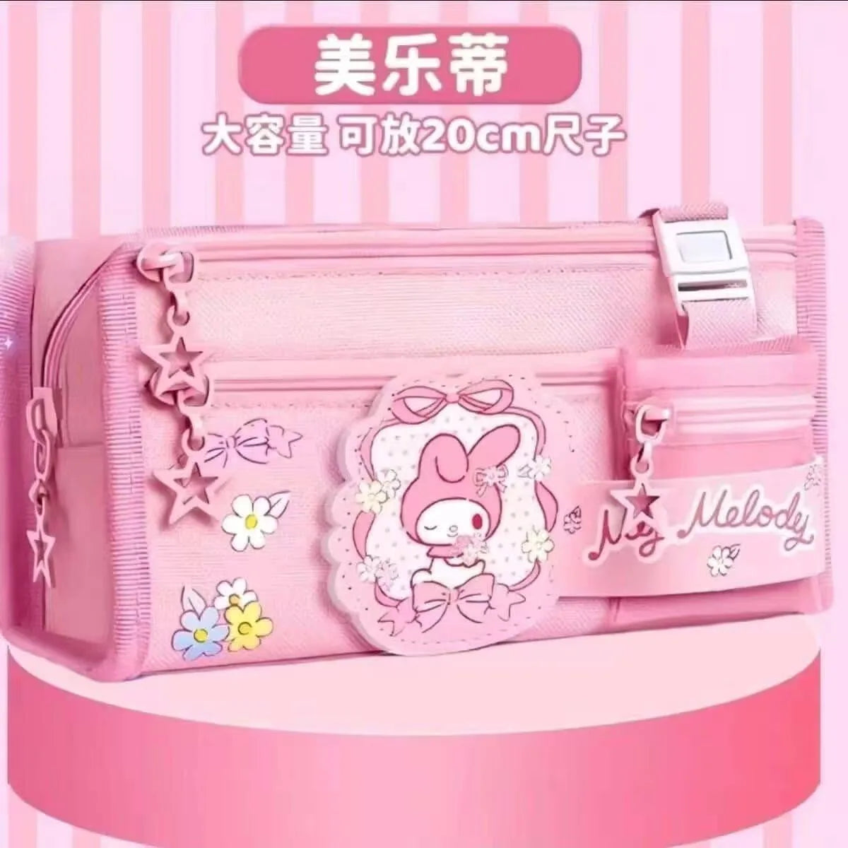 Sanrio Kuromi Pencil Case – Large Capacity Cartoon Stationery Box for Children, Wholesale