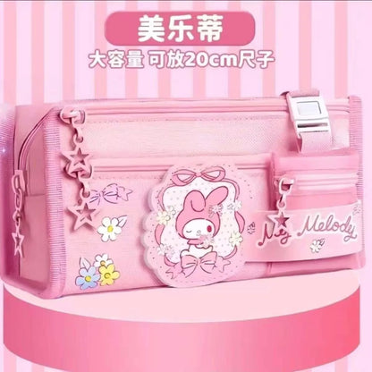 Sanrio Kuromi Pencil Case – Large Capacity Cartoon Stationery Box for Children, Wholesale