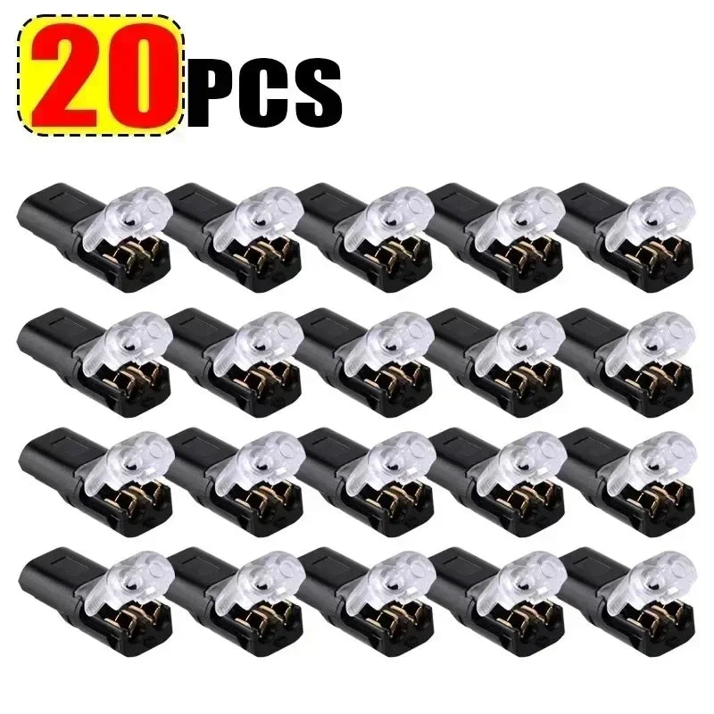 D2 Waterproof 2-Pin Wire Connectors - 10/20/30/50/100PCS Car Electrical Cable Plug Snap Terminals