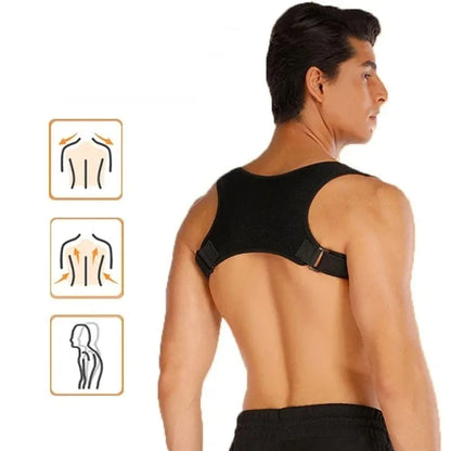 Posture Support Belt - Adjustable Back Brace for Standing and Sitting Support
