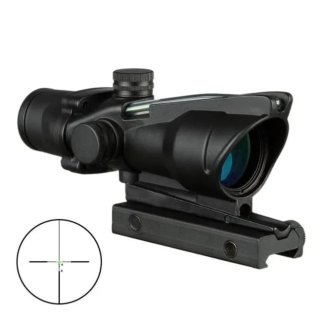 4X32 Hunting Riflescope – Fiber Optic Green & Red Dot Illuminated Reticle Tactical Sight