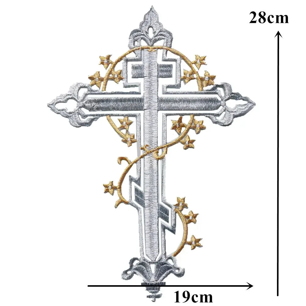 Silver Baroque Sequin Flower Applique – Embroidered Iron-On Patch for Wedding & DIY Crafts