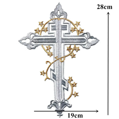 Silver Baroque Sequin Flower Applique – Embroidered Iron-On Patch for Wedding & DIY Crafts