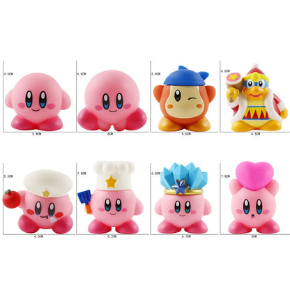 Star Kirby Action Figures — Cute PVC Toys with Cartoon Drawstring Storage Bag, Pocket-Sized Action Figures