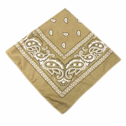 Unisex Cotton Bandana – Paisley Cowboy & Biker Headband, Wrist Wrap & Hair Scarf for Men & Women