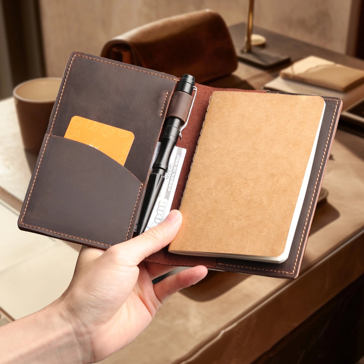 Leather Journal Cover for Field Notes – Fits 3.5" x 5.5" Notebooks (Cover Only)