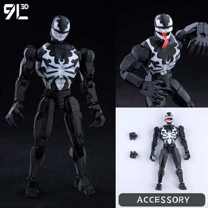 Venom Spider-Man Lucky13 Dummy13 Action Figure - 3D Printed T13 Multi-Jointed Anime Collectible Toy