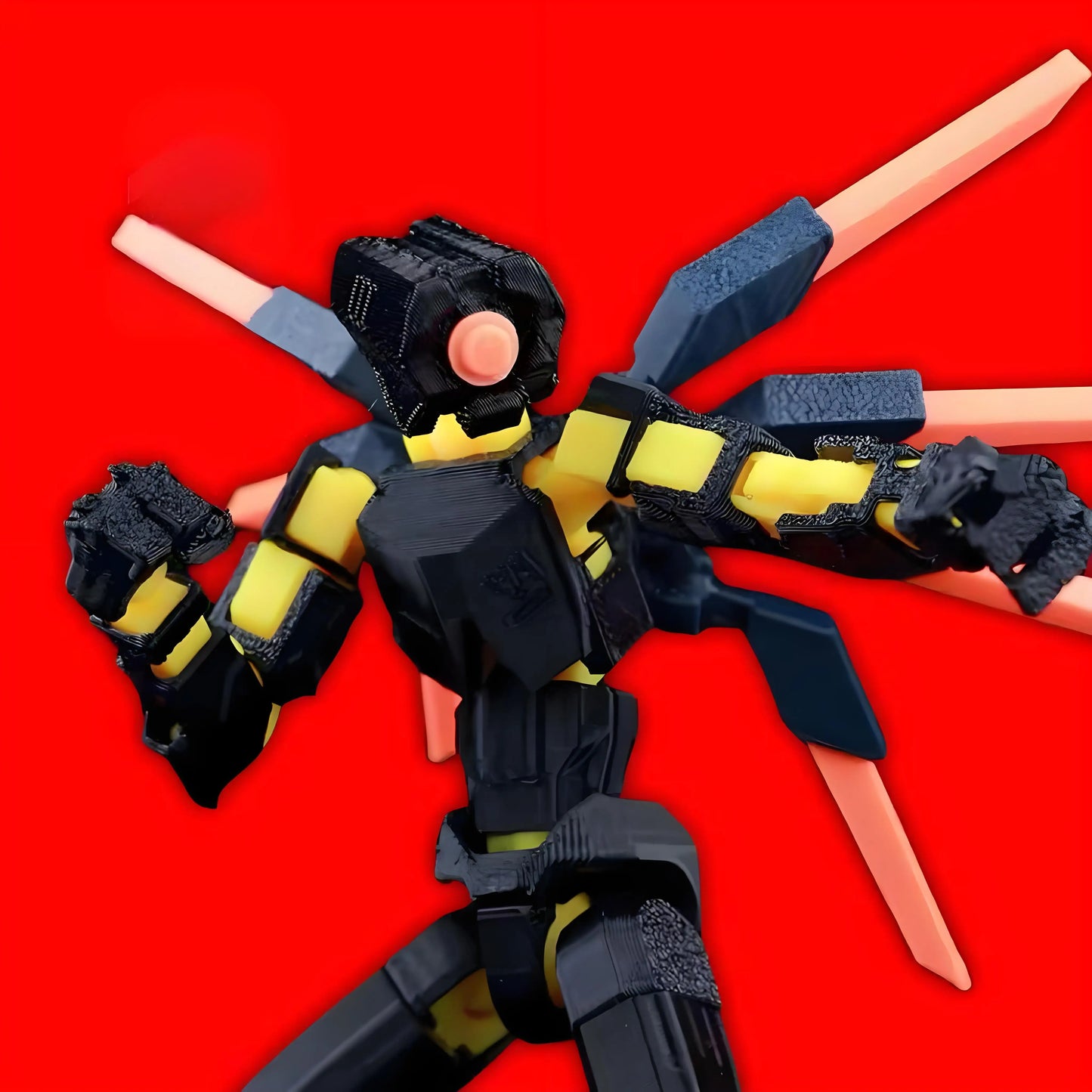 3D Printed Ultrakill V1 Anime Action Figure – Multi-Joint Shapeshift Robot Toy for Collectors