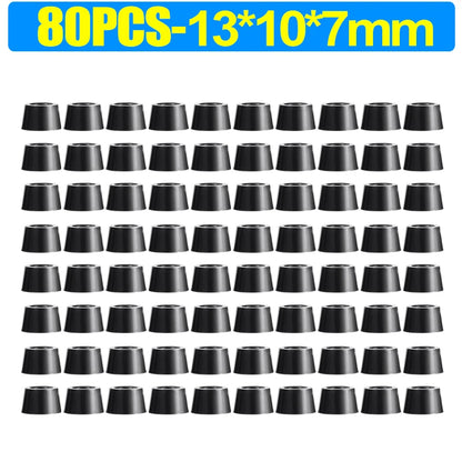 8/80pcs Rubber Furniture Pads - Non-Slip Floor Protectors & Chair Leg Bumper Gaskets for Tables and Cutting Boards