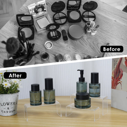 3/6/9PCS Acrylic Display Stand — Transparent Organizer for Perfume, Dolls & Jewelry