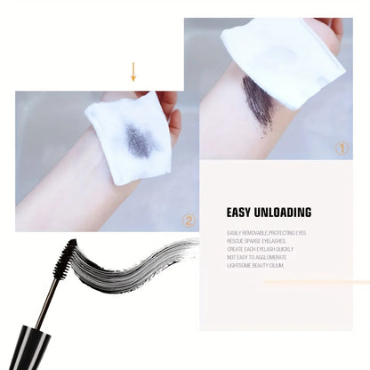 5D Black Waterproof Mascara - Lengthening Silk Fiber Eyelash Extension Makeup Tool for Women & Gifts