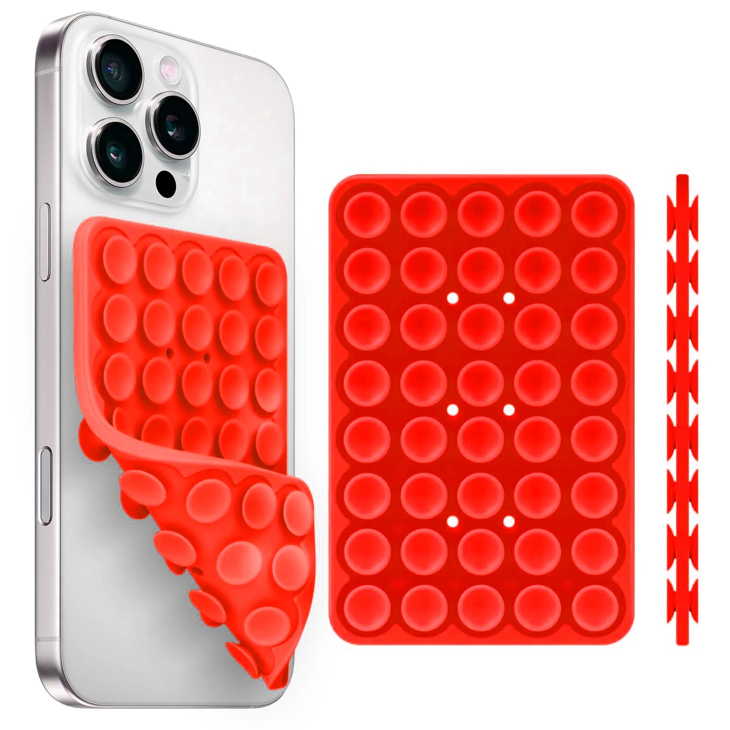 Silicone Suction Cup Phone Holder – Double-Sided, Anti-Slip Mobile Mount, Detachable Rubber Pad for Smartphones