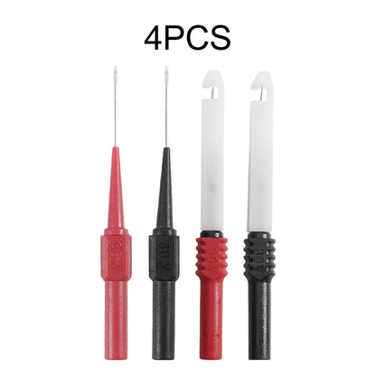 30V Car Test Probe Leads - Auto Multimeter Extension Back Piercing Needle Tips for Diagnostic Testing