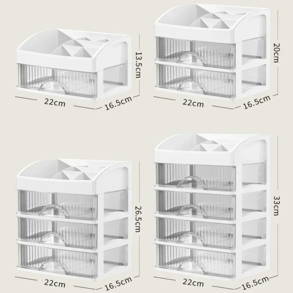 Hot Drawer Makeup Organizer – Large Capacity Plastic Storage Box, Lipstick Holder & Office Supplies Organizer