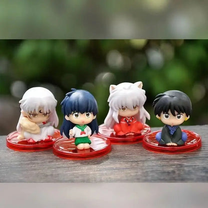 Q Version Inuyasha Figure Blind Box – Cute Sesshomaru & Kagome Sitting Model, Anime Decoration Gift for All Ages