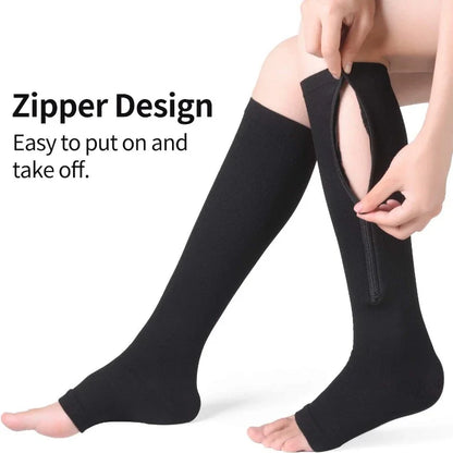 Medical Compression Socks - High Elasticity Closed Toe Stockings for Men and Women