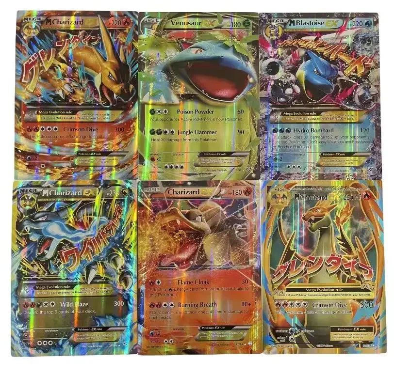 2024 Oversized Pokémon Cards – 30pcs Jumbo VMAX, VSTAR, GX, Arceus, Pikachu & Charizard Super Shiny Rare Cards for Birthday Gifts