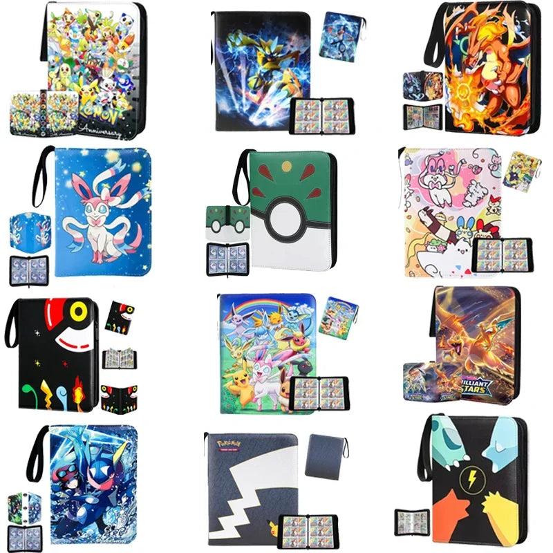 2025 Pokémon Card Album – 400pcs & 900pcs PU Zipper Collection Book for Cards, Photo Storage, Kids’ Toys & Gifts