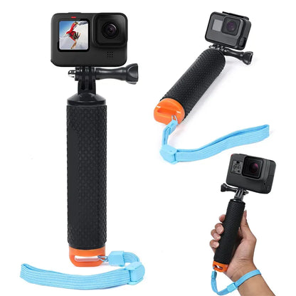 GoPro Floating Hand Grip Waterproof Handle & Selfie Stick - For GoPro Hero 13/12/11/10/9/8/7/6/5, Insta360 X4/X3, DJI Action 4/3