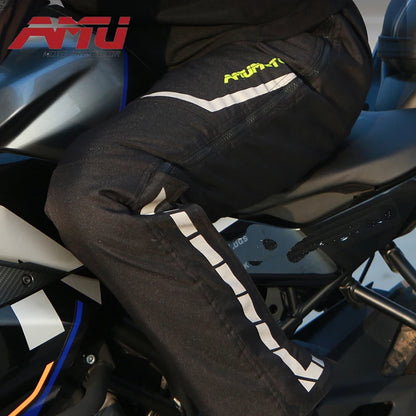 AMU Motorcycle Quick Take Off Pants – Waterproof, Windproof, Thermal Protective Gear for Men & Women