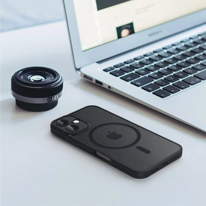 Luxury Magnetic Matte Translucent Armor Case for iPhone 11-16 - Shockproof MagSafe Wireless Charging Cover