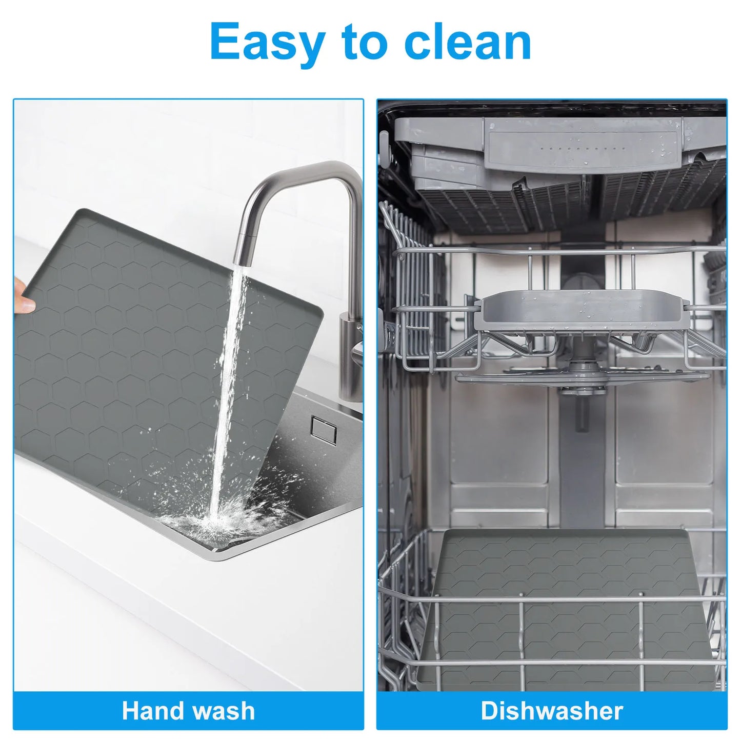 Mini Fridge & Appliance Silicone Mat 60x60cm – Non-Slip Drip Pan with Raised Edges for Floor Protection