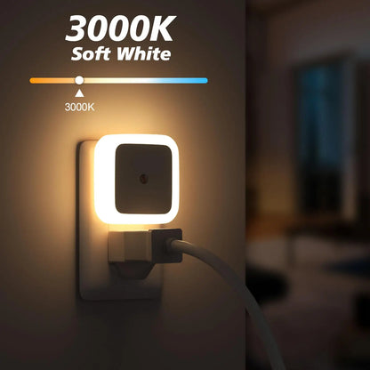 LED Mushroom Sensor Night Light – Warm White Dimmable Plug-In Wall Lamp for Bedroom, Kids Room Decor (US/EU Plug)
