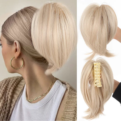 LUPU Synthetic Messy Bun Hair Piece - Clip-In Chignon Ponytail Extension Scrunchie for Women