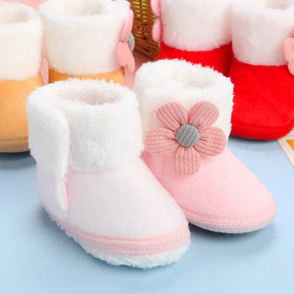 Newborn Baby Shoes — Soft Pompom Snow Boots for Girls & Boys, Warm Winter Toddler Booties