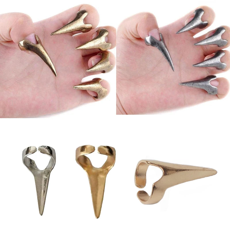 10pcs Retro Punk Gothic Claw Rings – Adjustable Talon Finger Spike Jewelry for Rock, Party, and Cosplay Gift