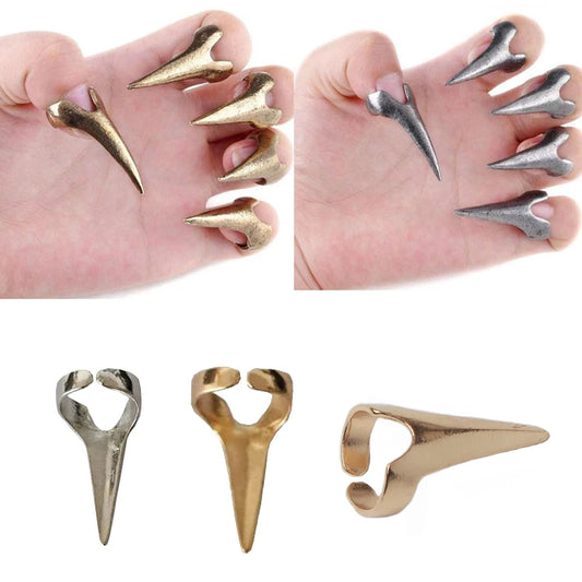 10pcs Retro Punk Gothic Claw Rings – Adjustable Talon Finger Spike Jewelry for Rock, Party, and Cosplay Gift