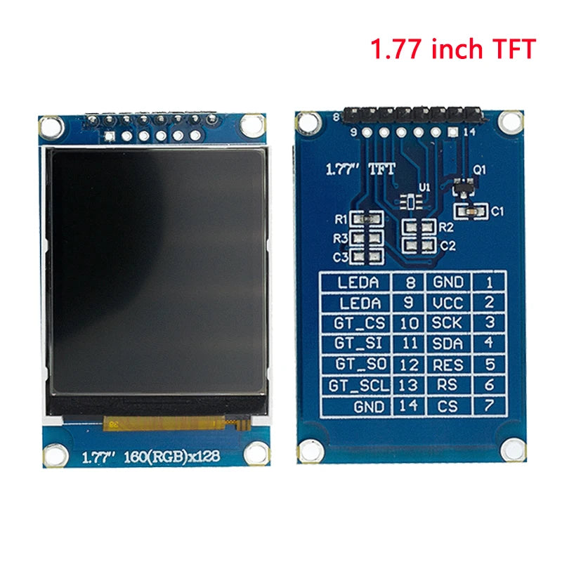 TFT LCD Display Module 0.96-2.8 Inch IPS SPI - ST7735 65K Full Color Screen for Arduino DIY Projects