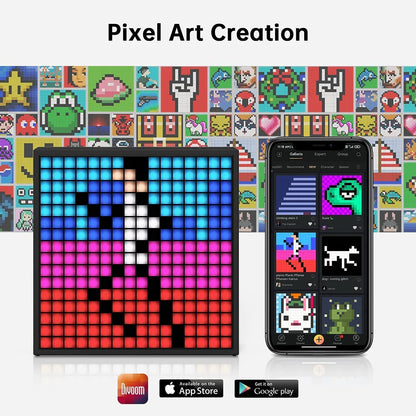 Divoom Timebox Evo Bluetooth Speakers – Wireless with Clock, Alarm, Programmable LED Display for Pixel Art Creation, Unique Gift