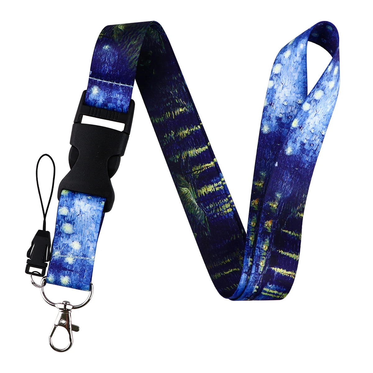 Van Gogh Starry Night Art Neck Strap Lanyard – Keychain Badge Holder for ID, Credit Card & Keys Accessories