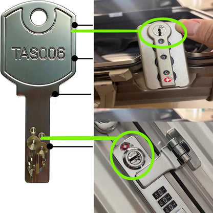 TSA006 Luggage Key & Tag - Replacement Key for Rimowa Suitcases and TSA Locks