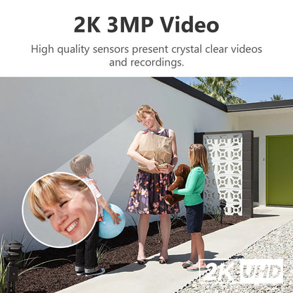IMOU Video Doorbell 2S – 5000mAh Rechargeable Battery, 30° Pan Lens, Human Detection, Two-Way Talk, Waterproof, 100% Wire-Free with Chime