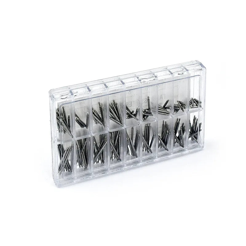 270pcs Stainless Steel Spring Bars Set – 8mm to 25mm for Watchband Strap Repair & Watch Accessories