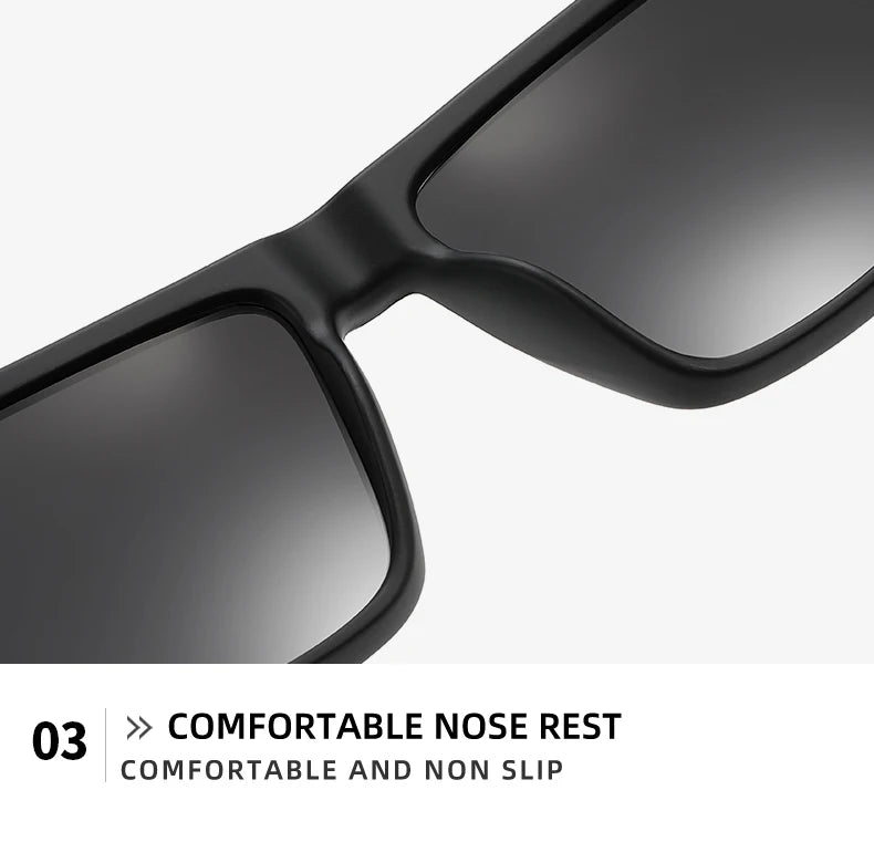 2024 New Heat Wave Luxury Polarized Sunglasses – Square Conjoined Lens, UV400 Protection for Men & Women