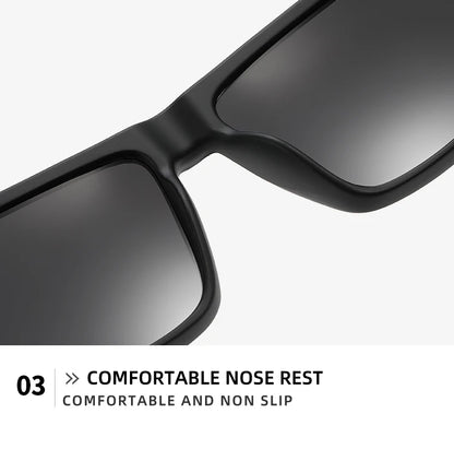 2024 New Heat Wave Luxury Polarized Sunglasses – Square Conjoined Lens, UV400 Protection for Men & Women