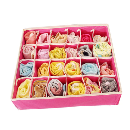 Sock & Underwear Organizer Drawer Divider – Foldable Closet Storage Bins for Bra, Underpants, Scarves, and Ties