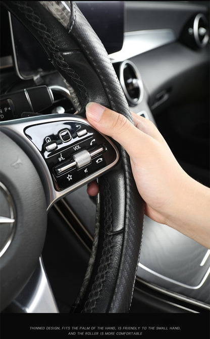 Peach Wood Grain Car Steering Wheel Cover — Non-Slip, Four Seasons, Fits 14.5-15" Wheels