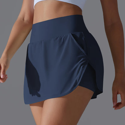 Outdoor Sports High Waist Yoga Skirt — Breathable Badminton Tennis Active Fitness Athletic Short Skirt