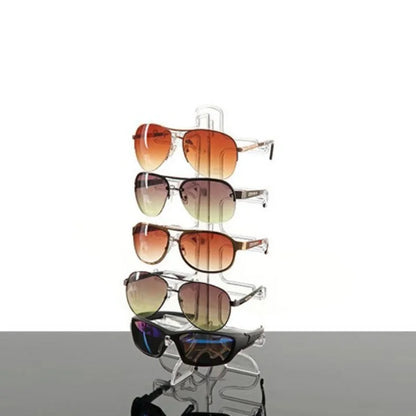 Plastic Sunglasses & Eyeglasses Display Stand — Space-Saving Home Organizer Shelf