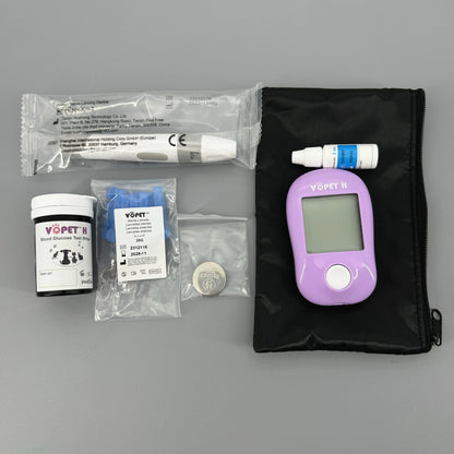Pet Blood Glucose Meter - Digital Blood Sugar Monitoring System for Dogs and Cats with Diabetes Management Accessories