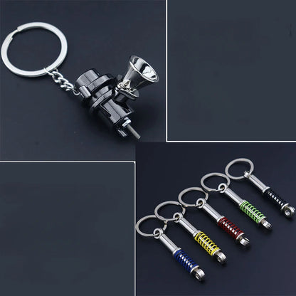 Creative Metal Car Keychain — Zinc Alloy Turbo, Gearbox & Brake Disc Pendant for Men’s Birthday or Dad Gift